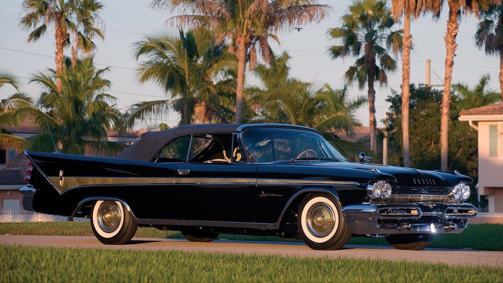 Black classic convertible car