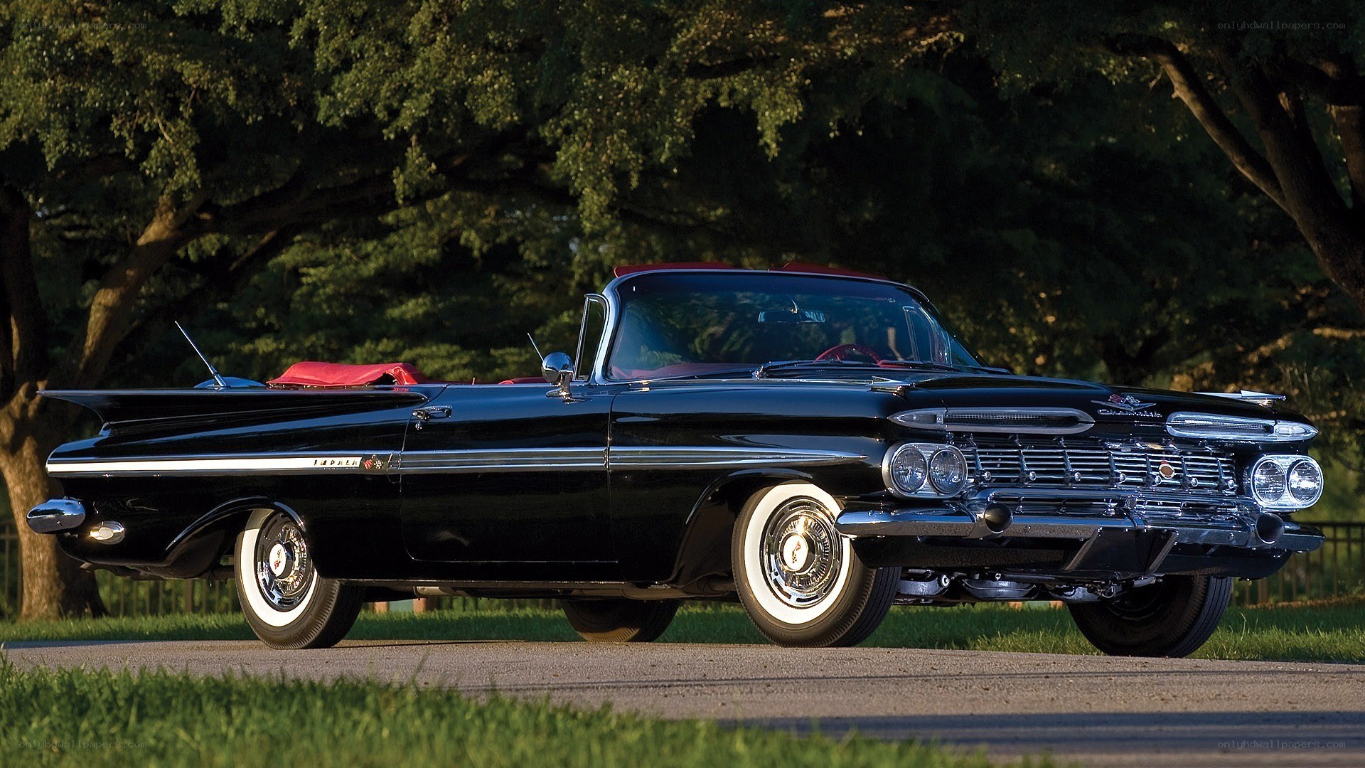 Black classic convertible car