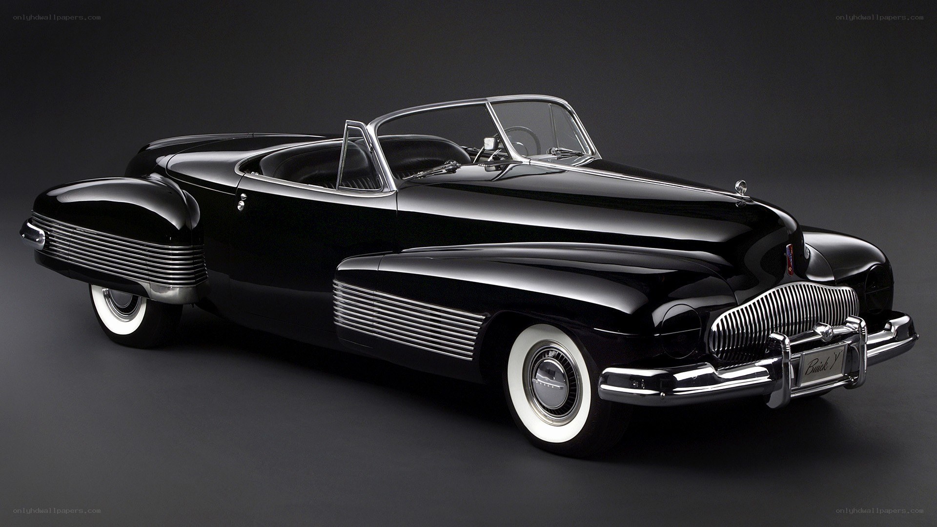 Black classic convertible car