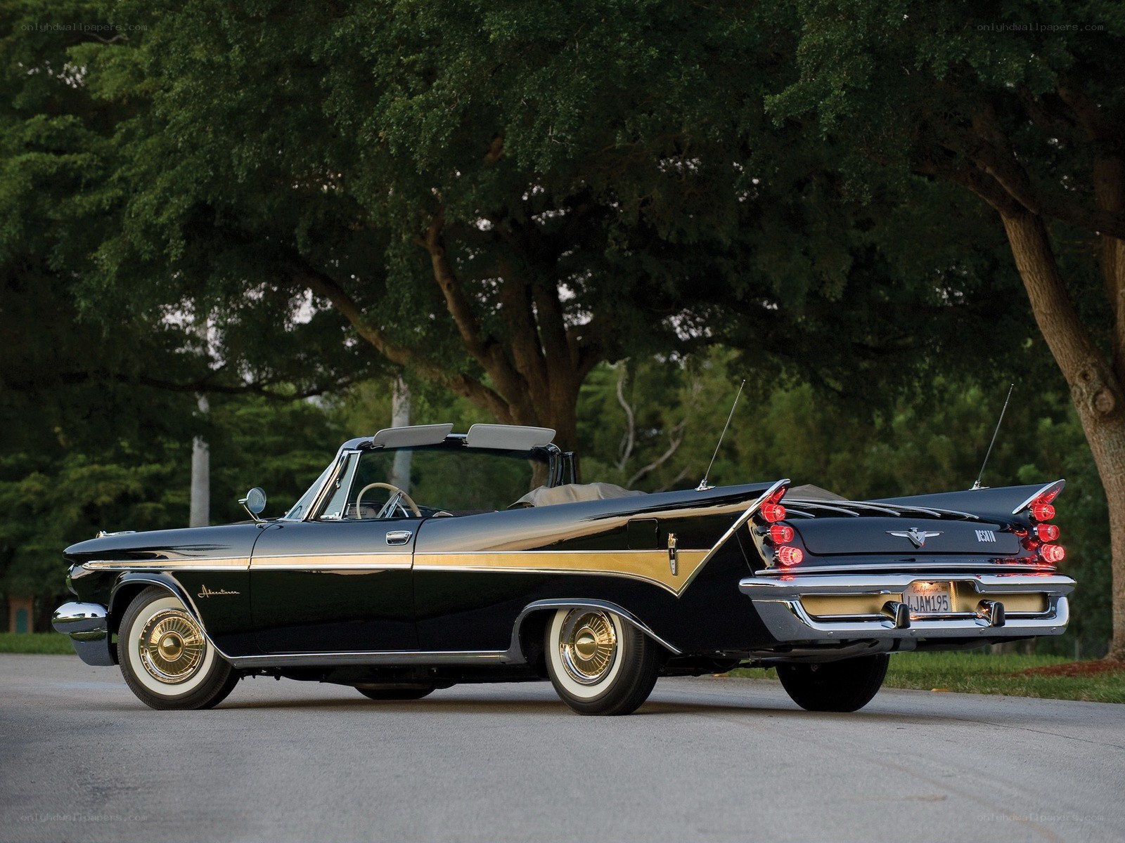 Black classic convertible car