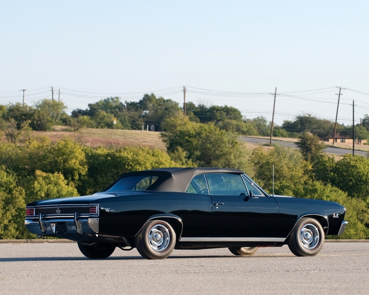 Black classic convertible car