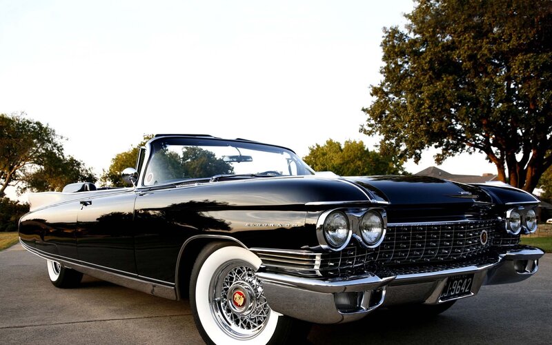 Black classic convertible car