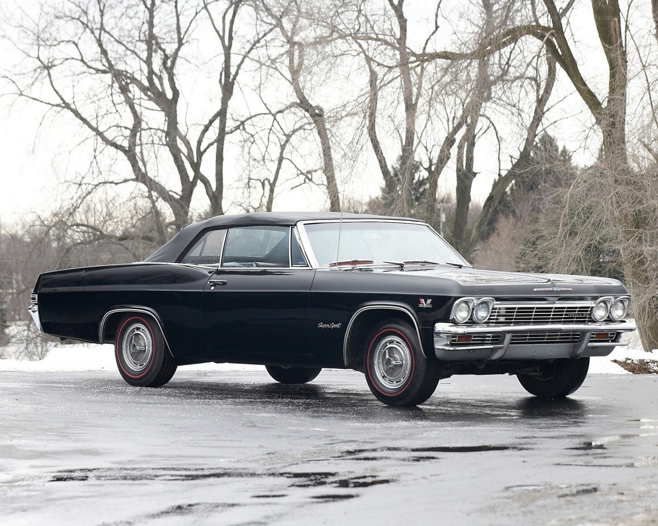 Black classic convertible car