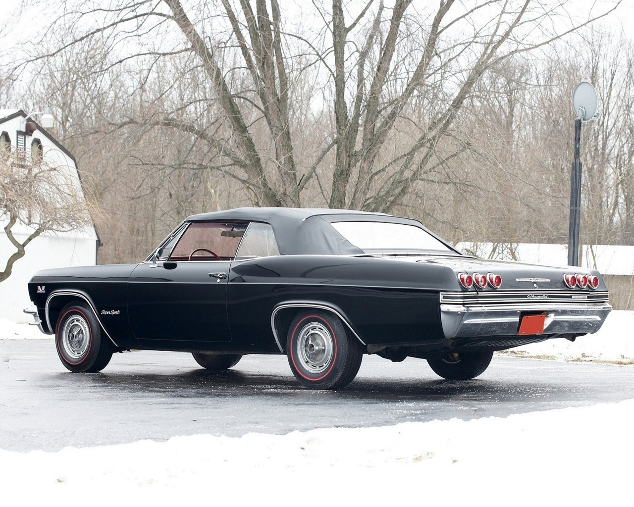 Black classic convertible car