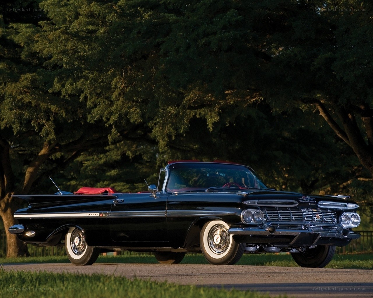Black classic convertible car