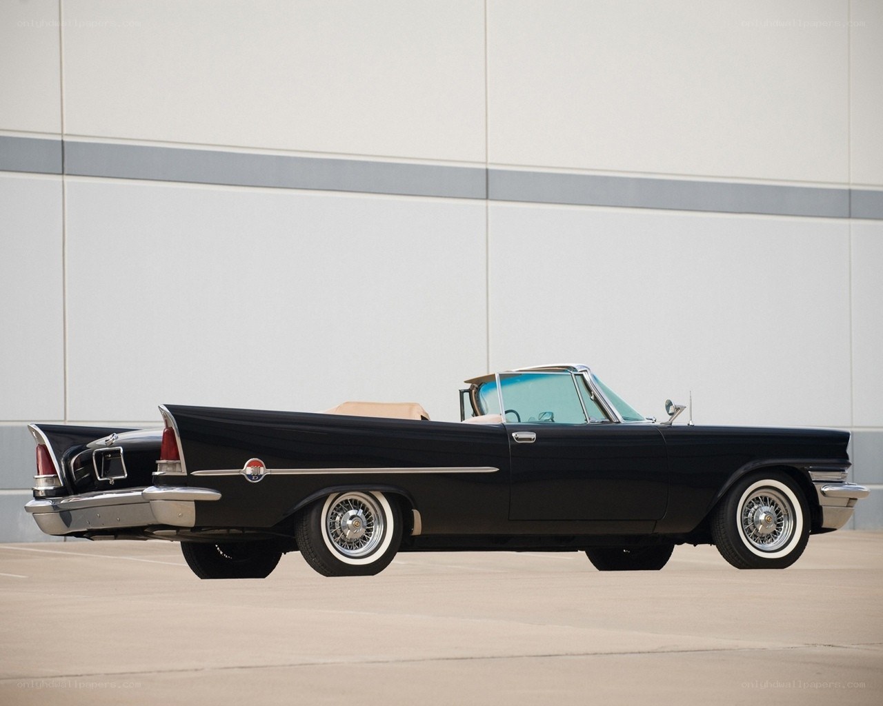 Black classic convertible car
