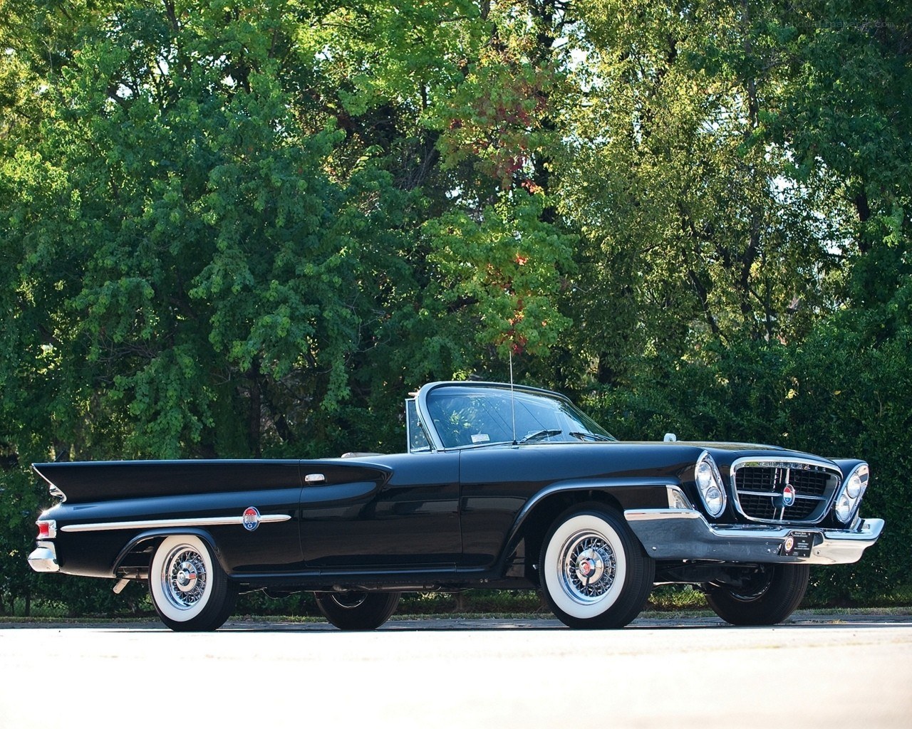 Black classic convertible car