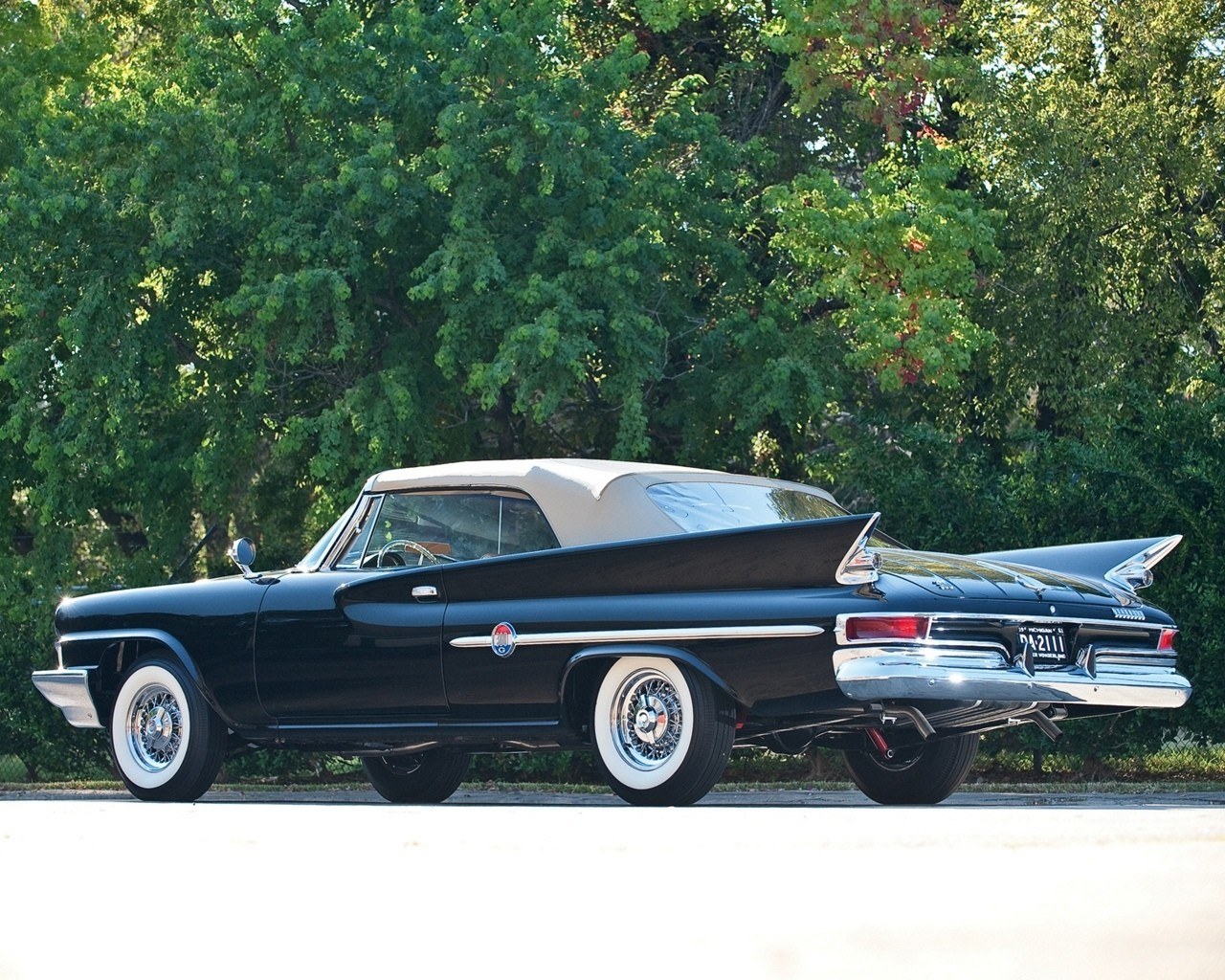 Black classic convertible car