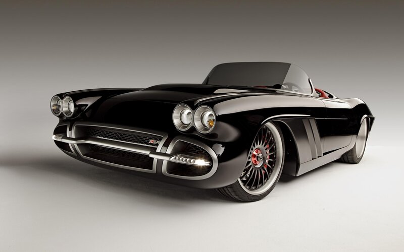 Black classic convertible car