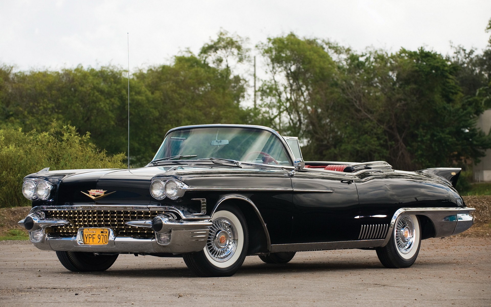 Black classic convertible car