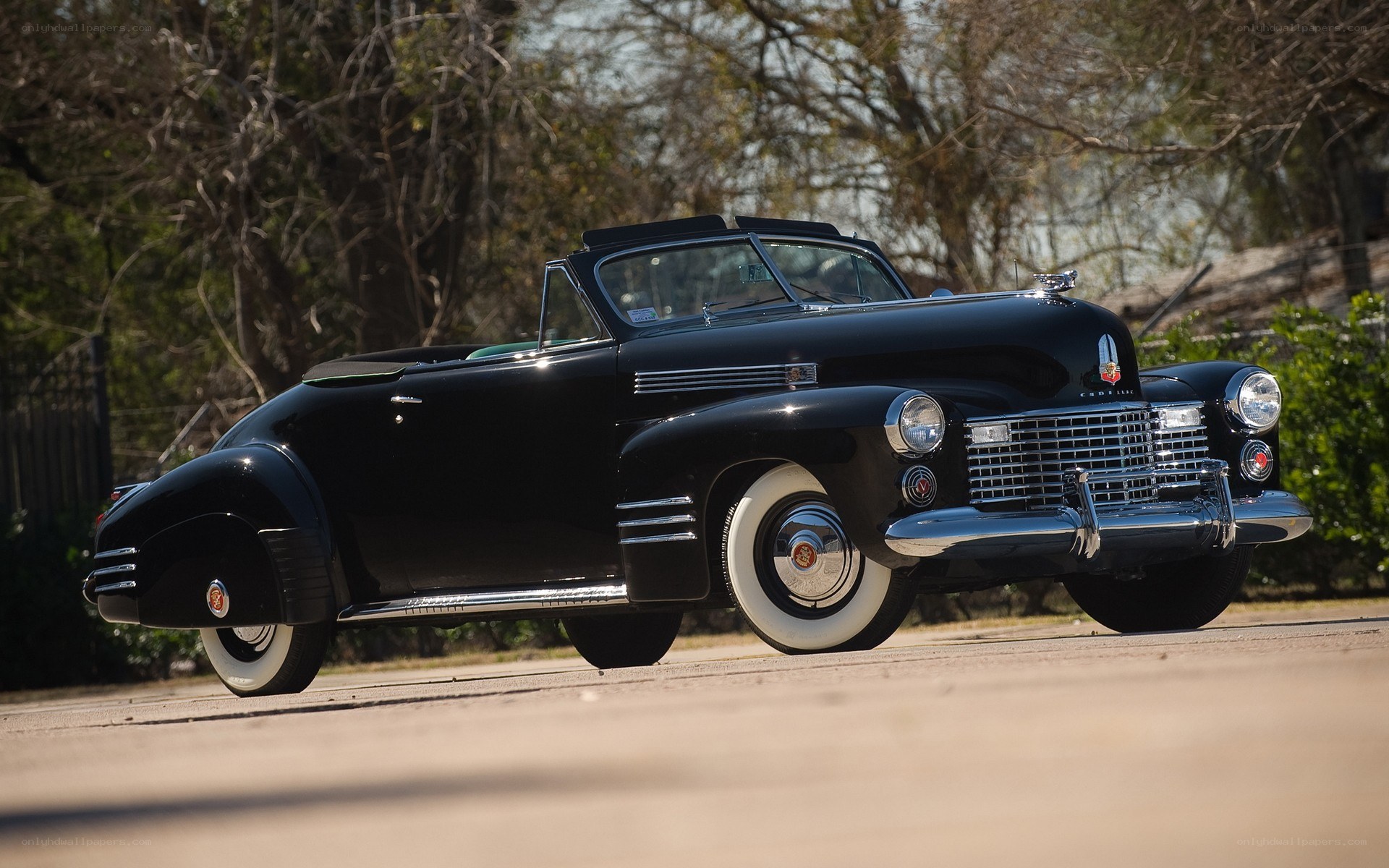 Black classic convertible car