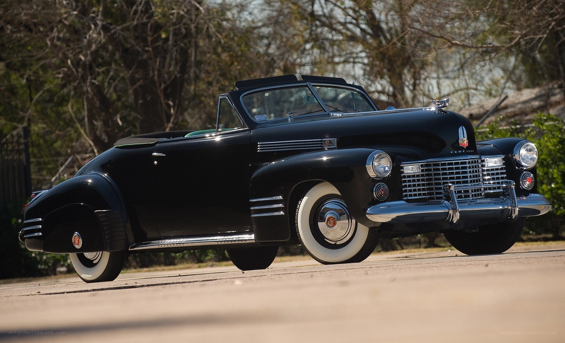 Black classic convertible car