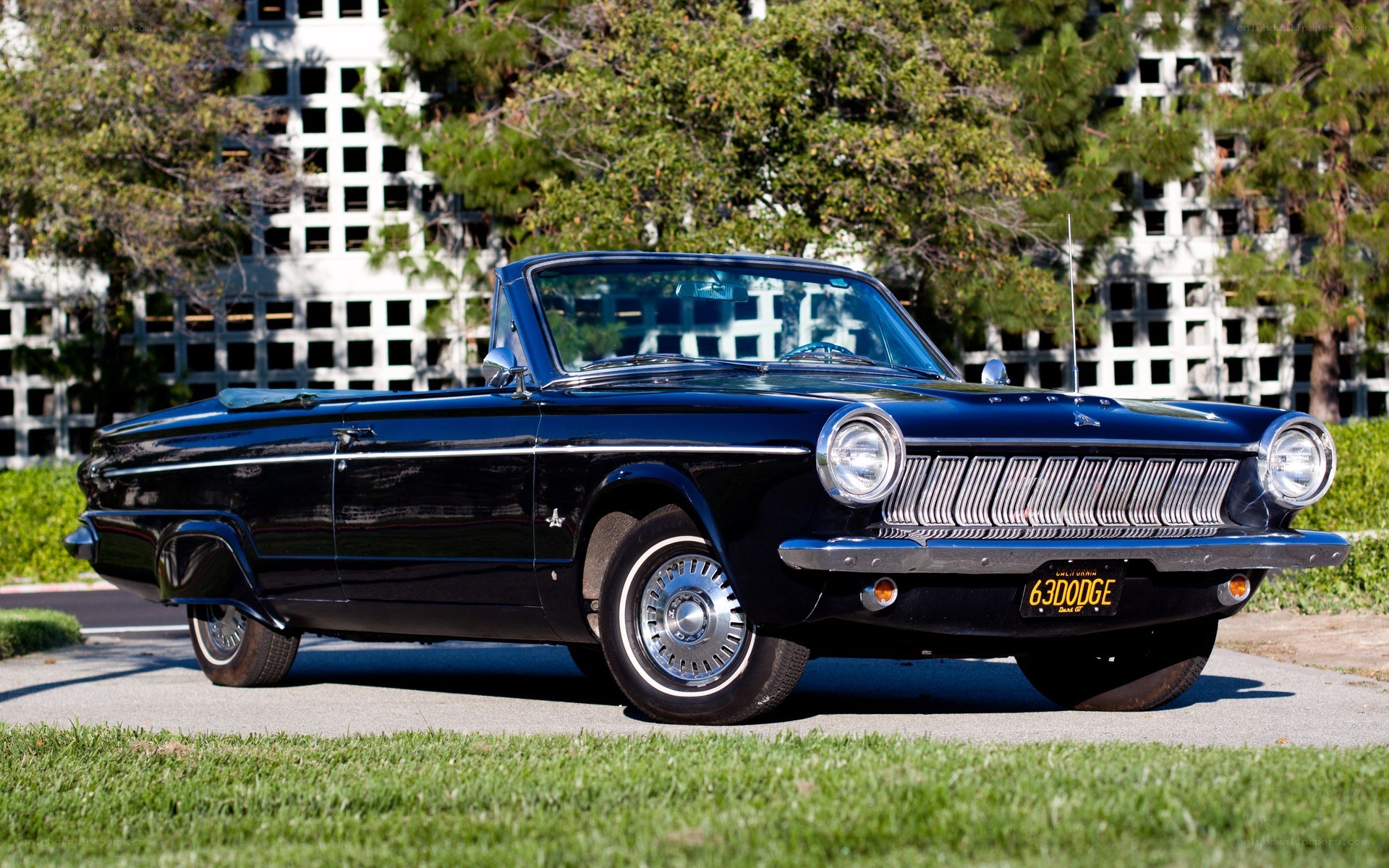 Black classic convertible car