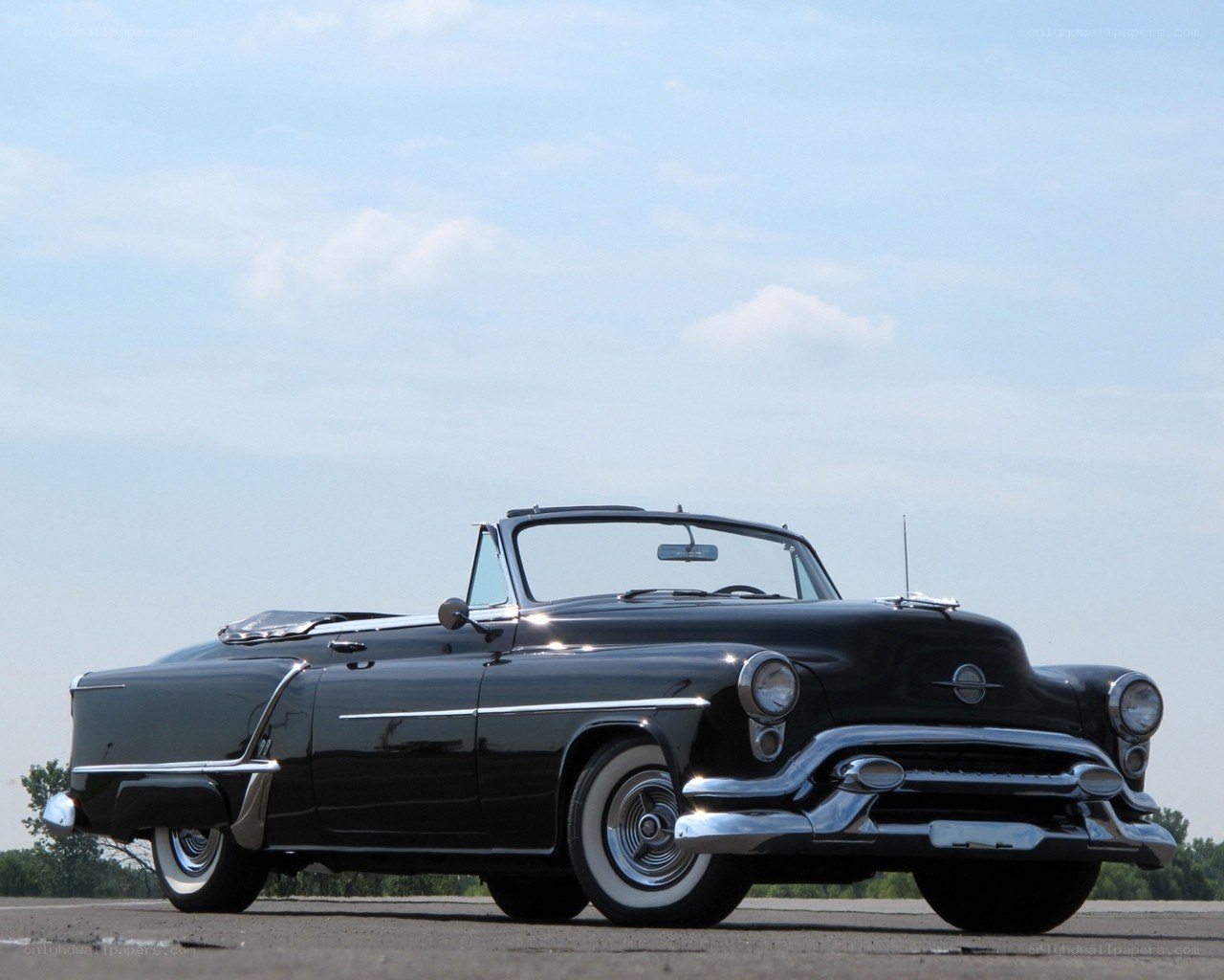 Black classic convertible car