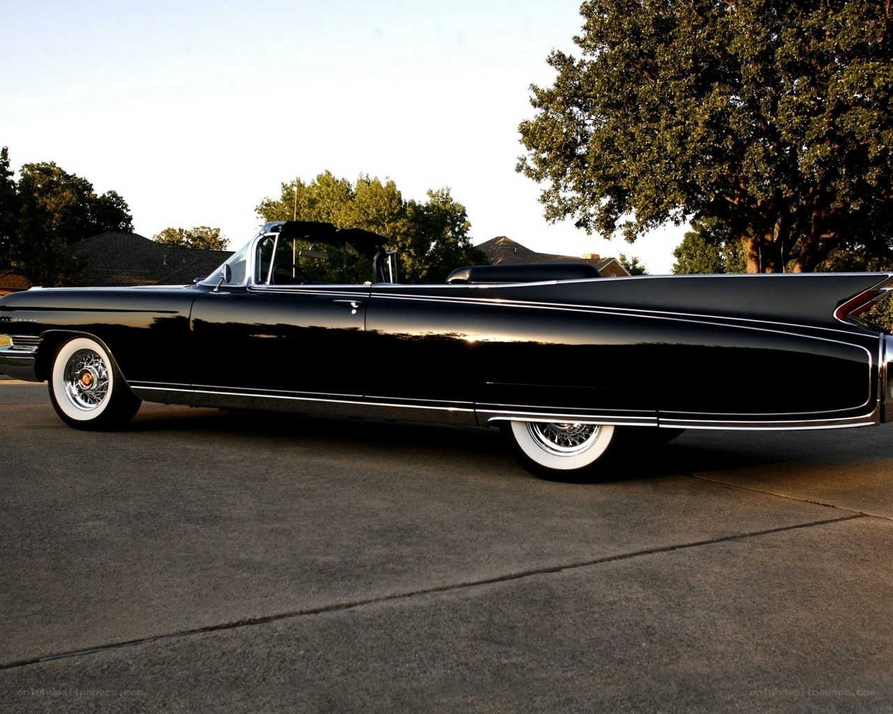 Black classic convertible car