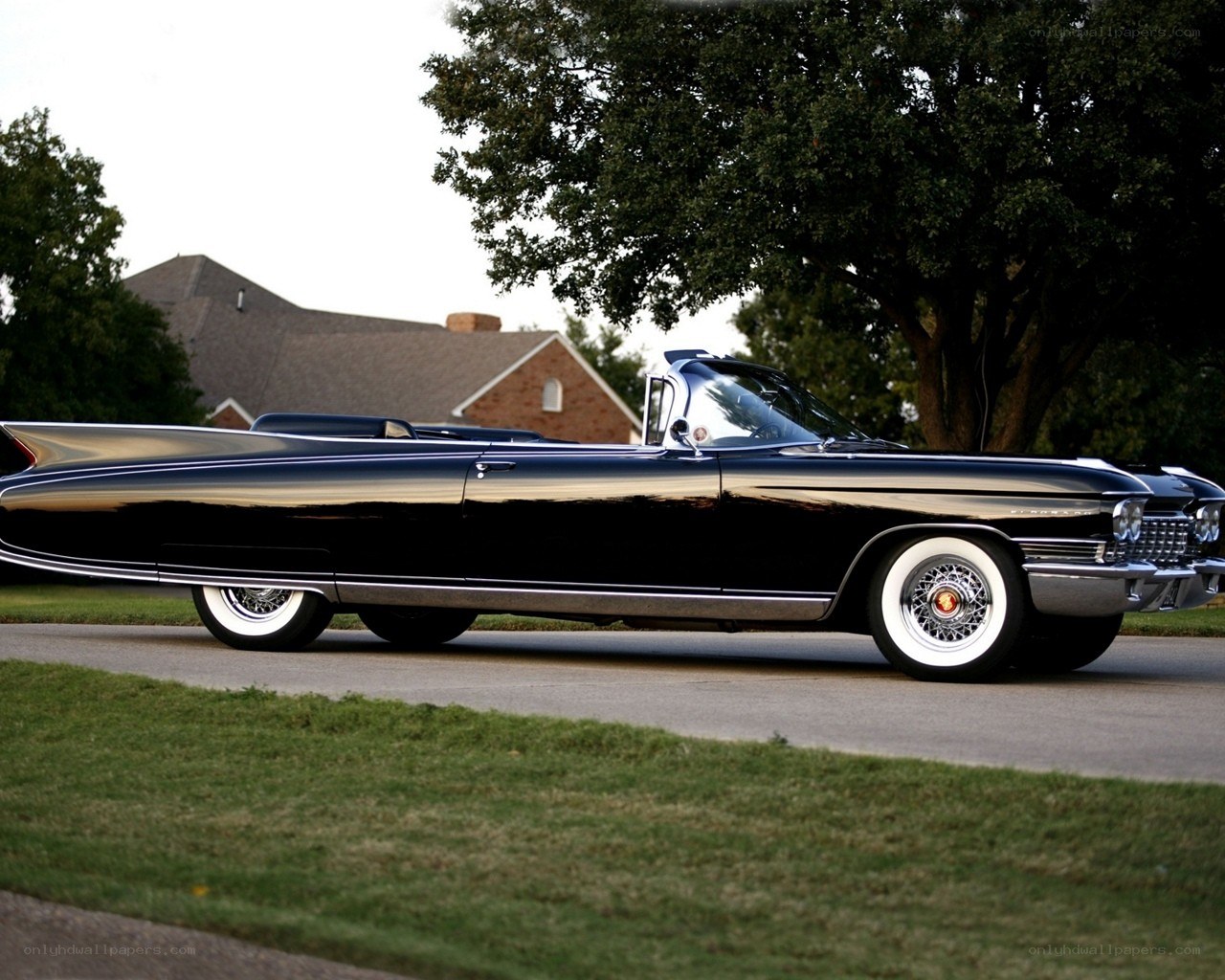 Black classic convertible car