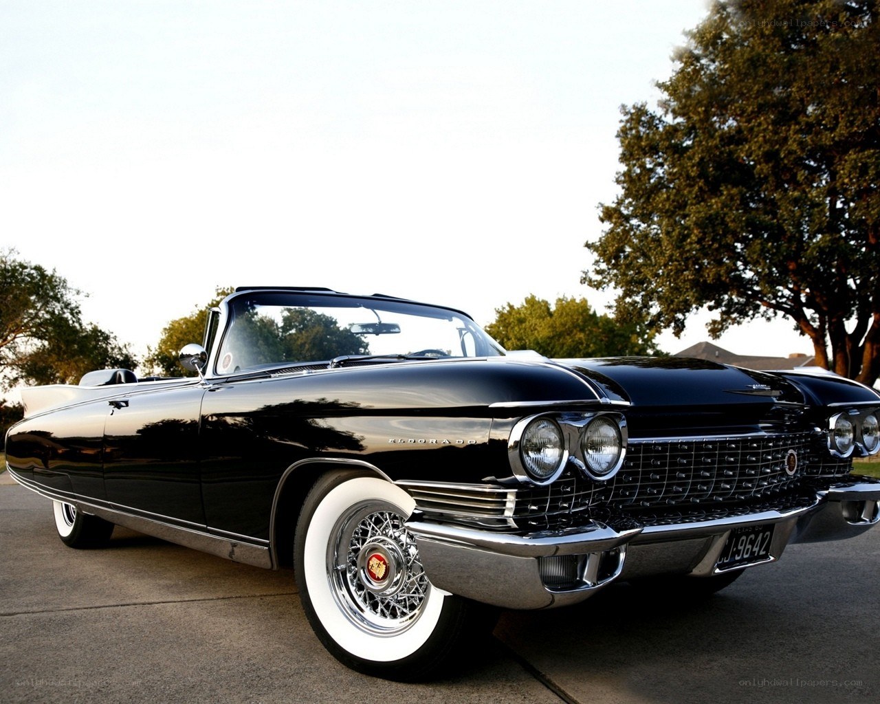 Black classic convertible car