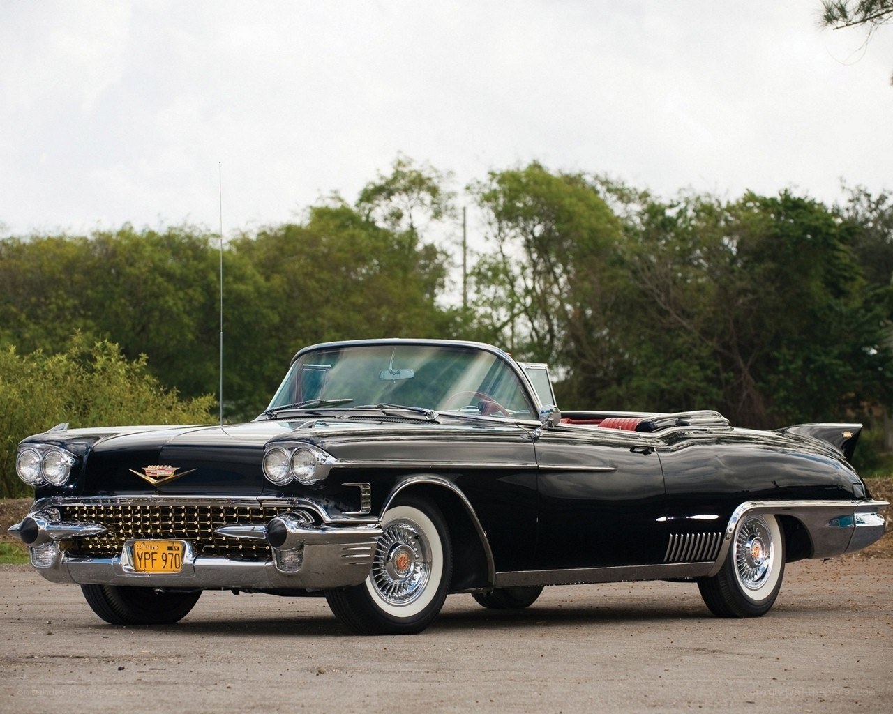 Black classic convertible car