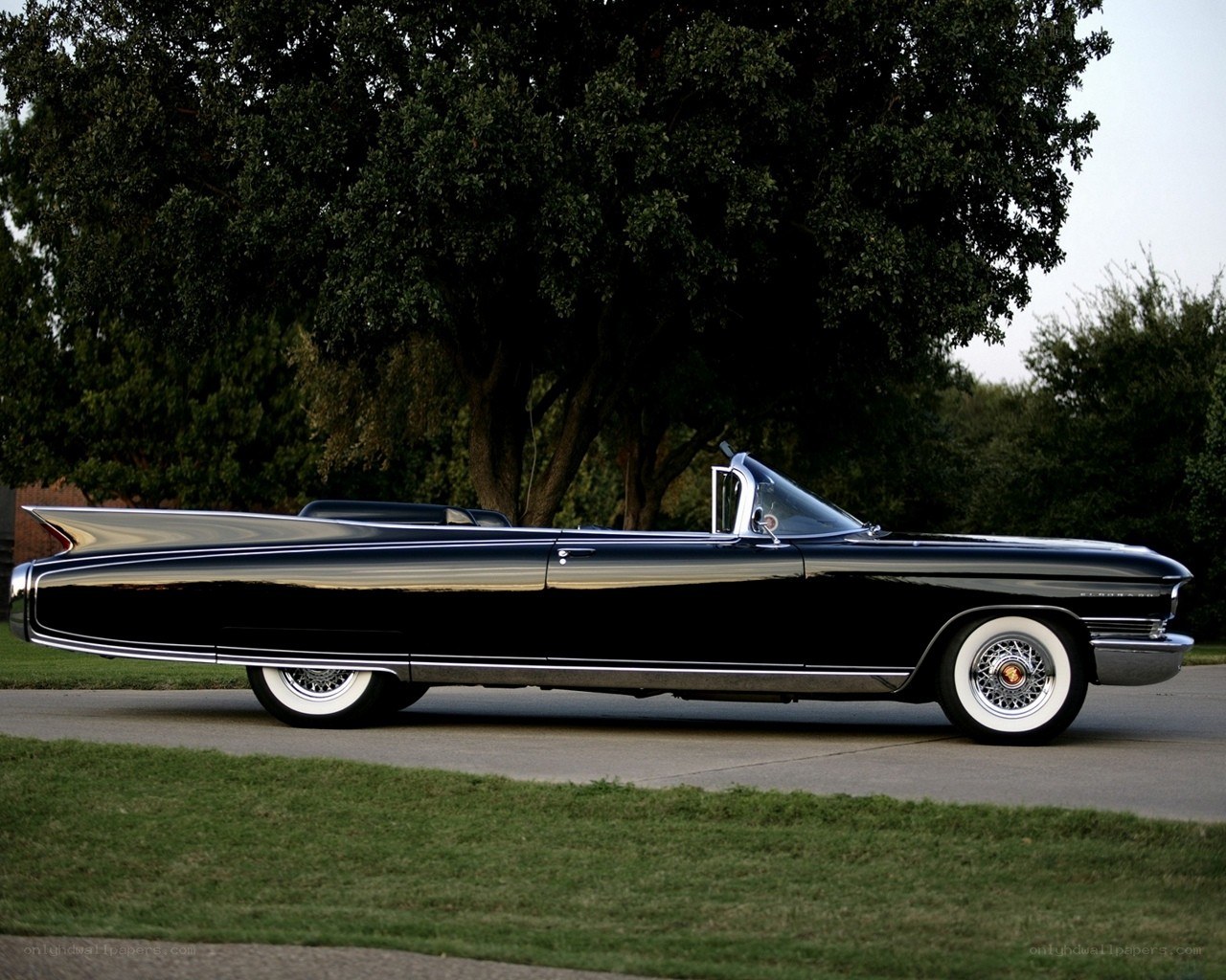 Black classic convertible car