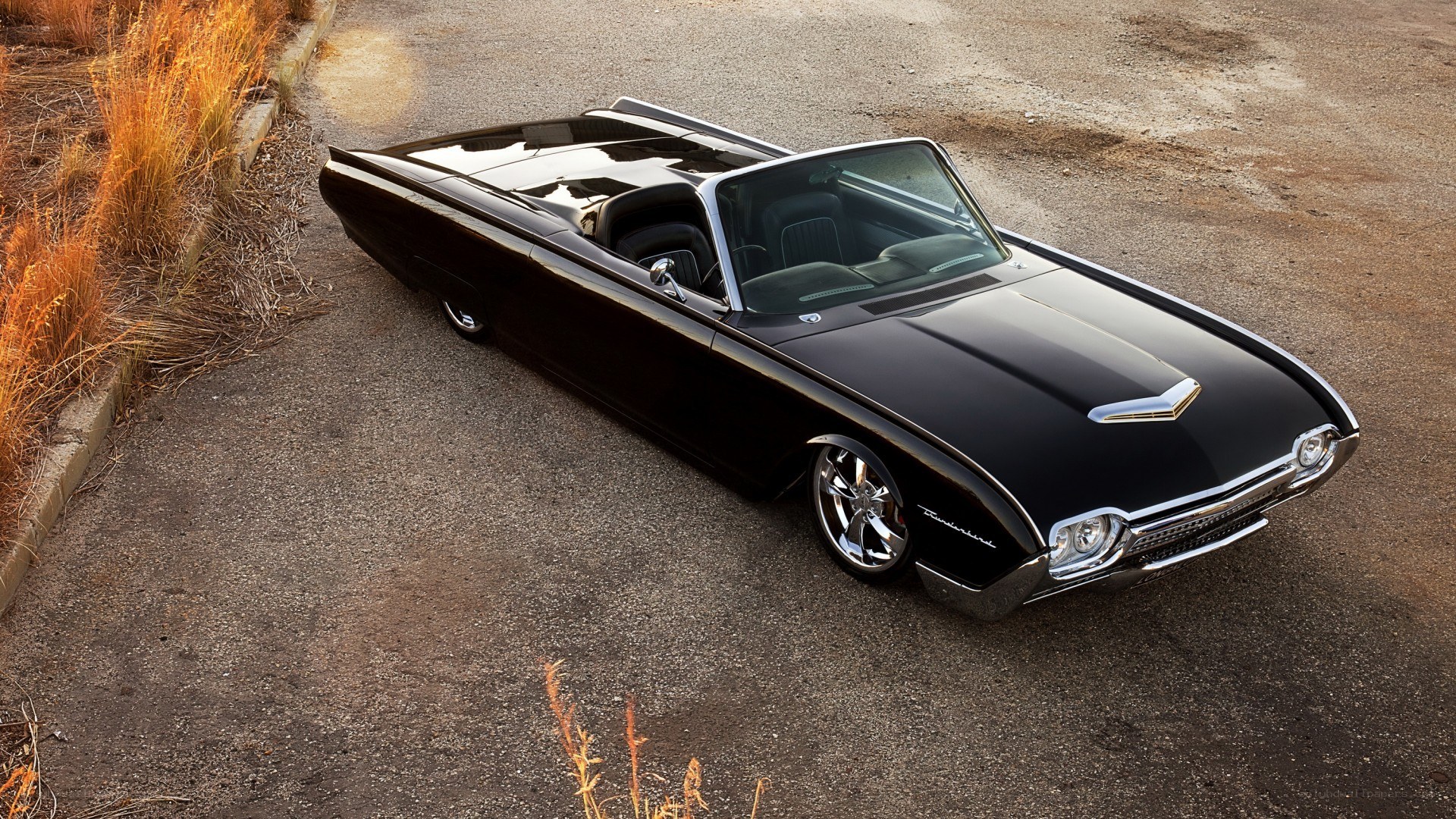 Black classic convertible car
