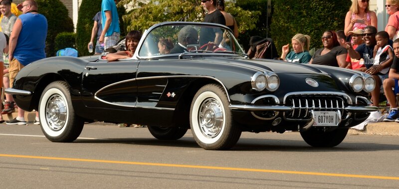 Black Classic Convertible Car — Festive