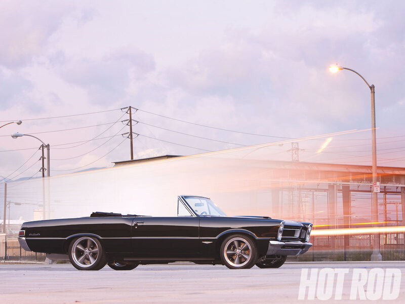 Black Classic Convertible — Dramatic, Sunset