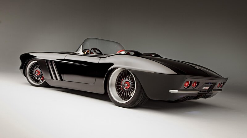 black classic convertible sports car