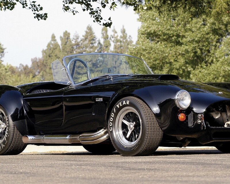 Black classic convertible sports car
