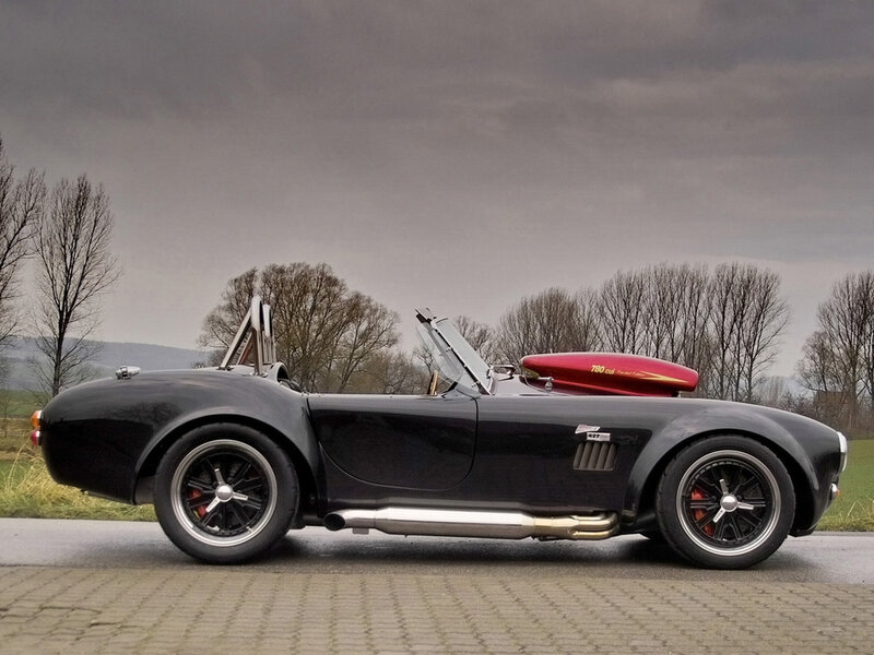 Black classic convertible sports car