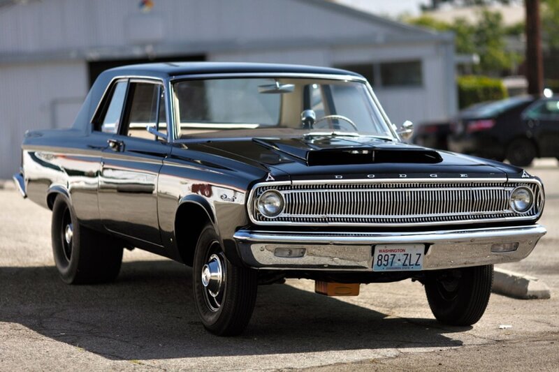 Black classic Dodge car