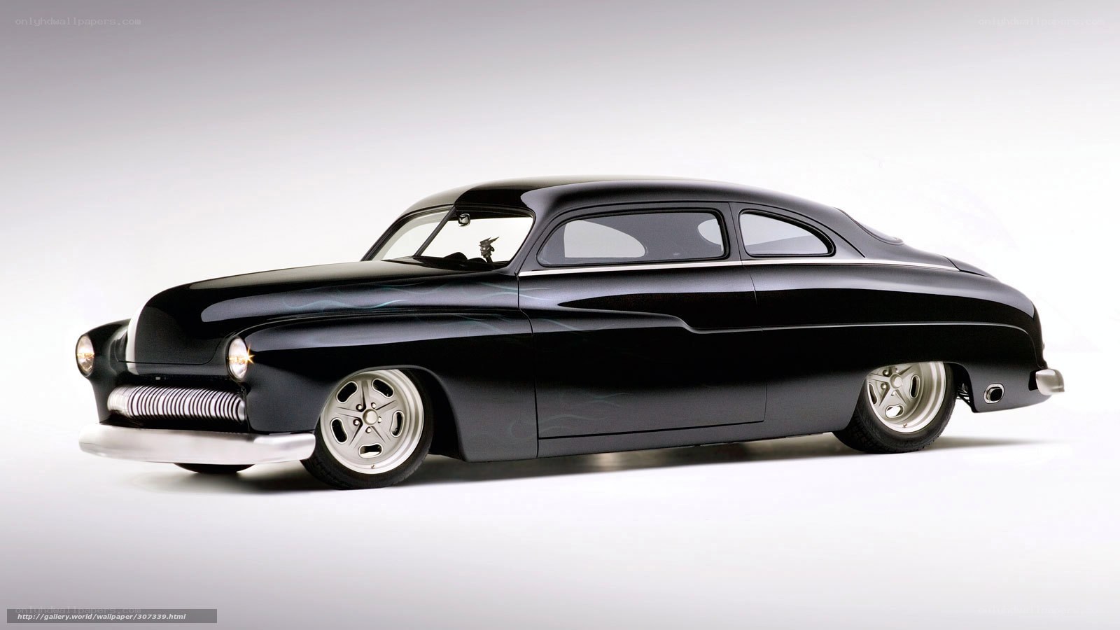 black classic hot rod car