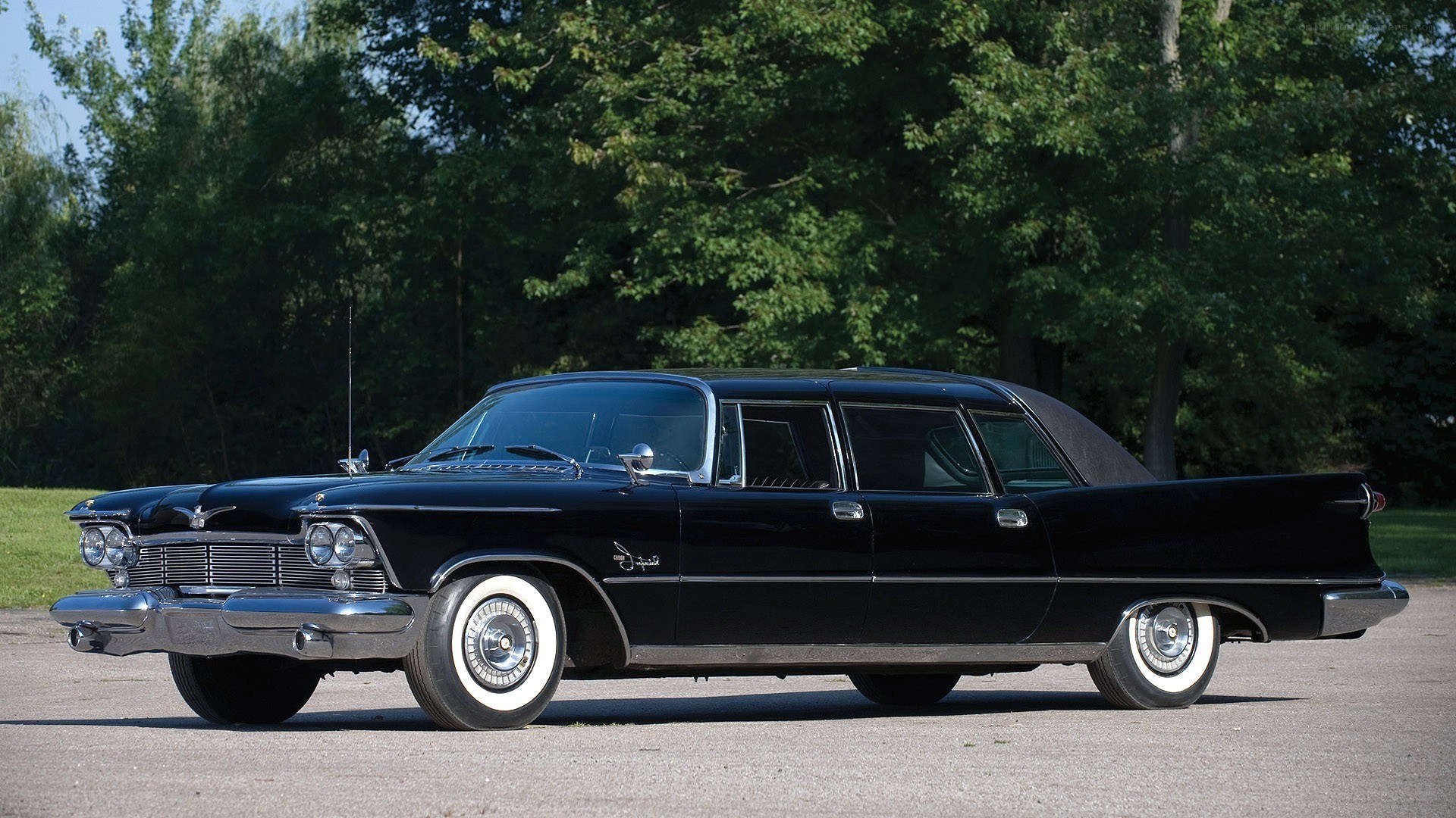 Black classic limousine