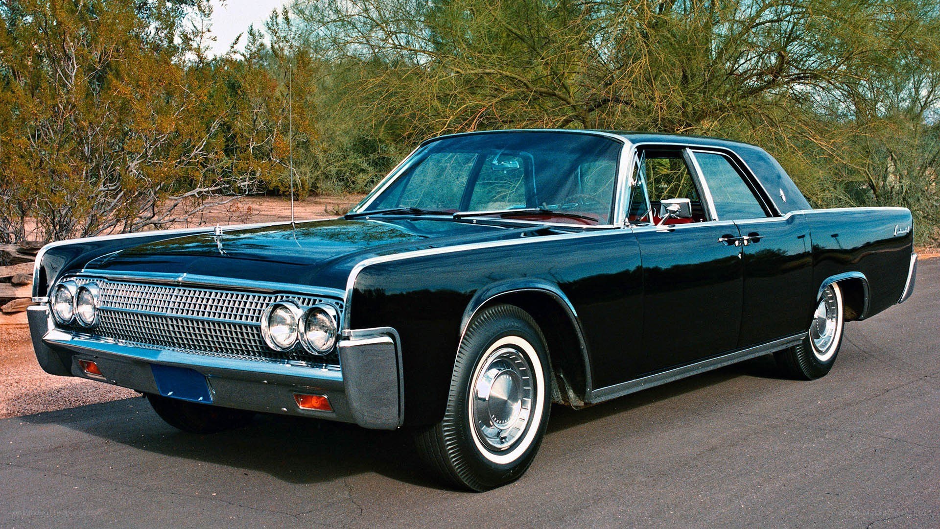 Black classic Lincoln sedan