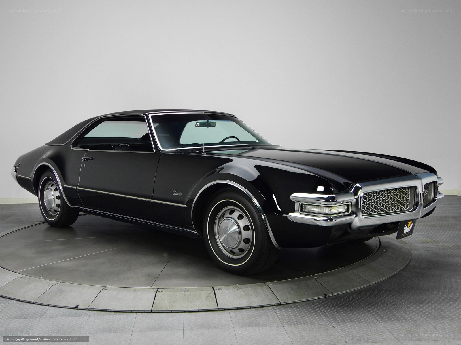 Black classic muscle car