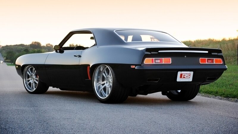 black classic muscle car