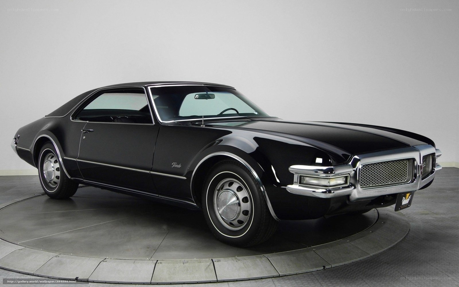 Black classic muscle car