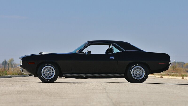 black classic muscle car