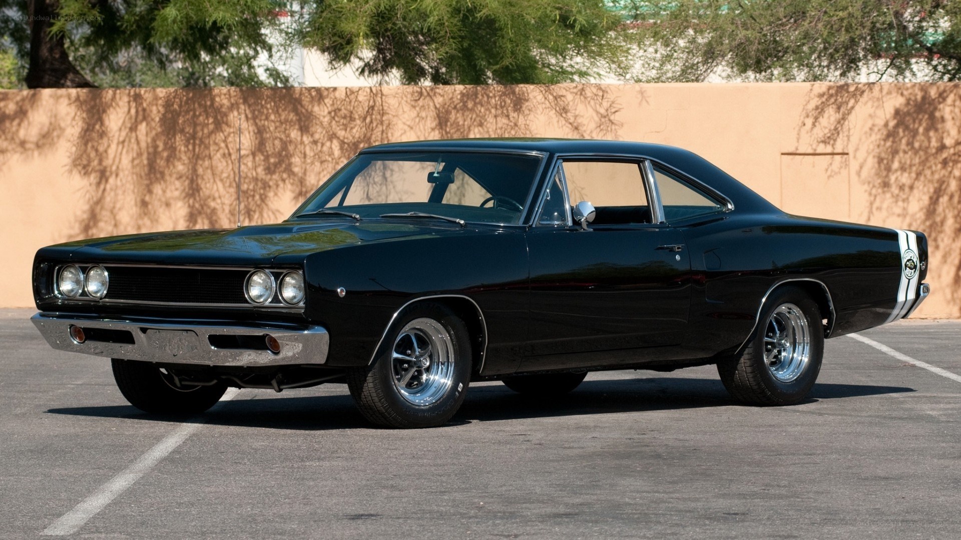 black classic muscle car