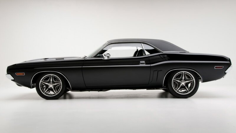 black classic muscle car