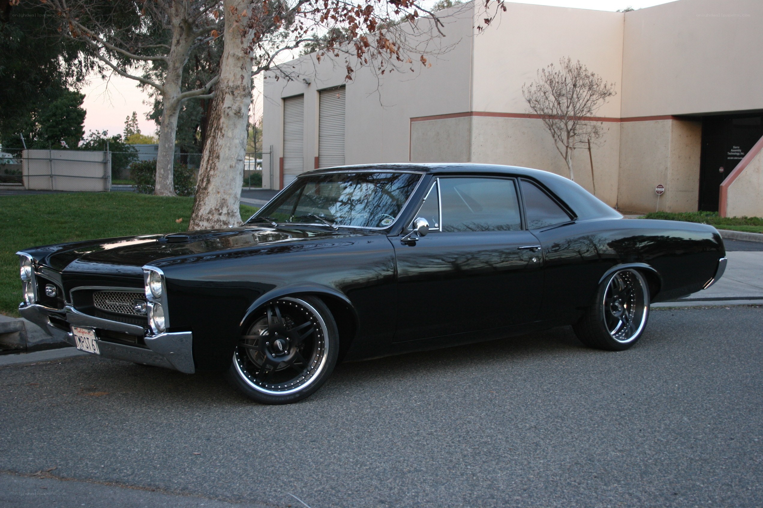 black classic muscle car
