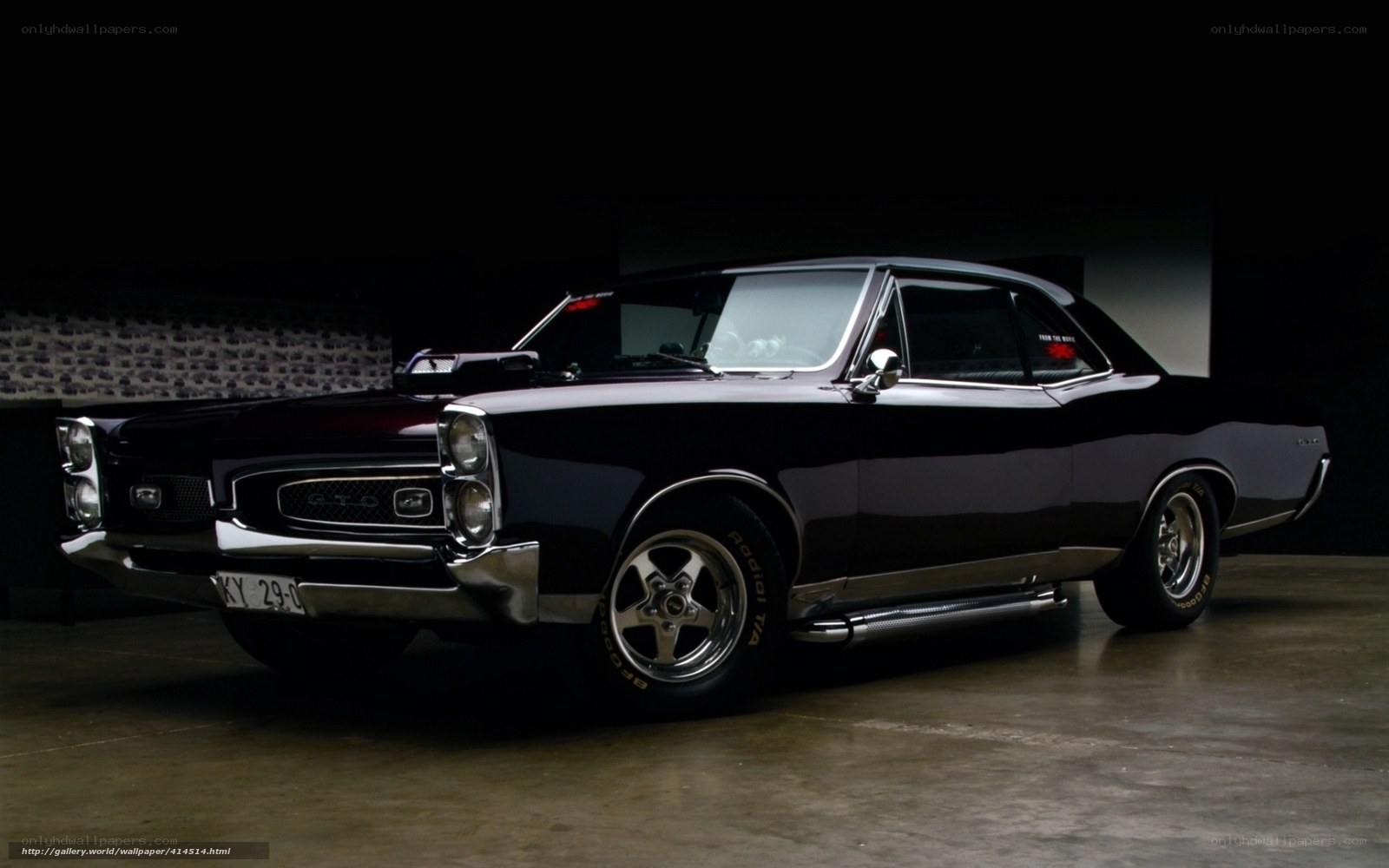 black classic muscle car