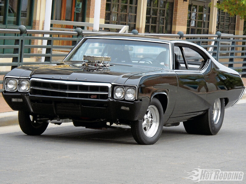 black classic muscle car