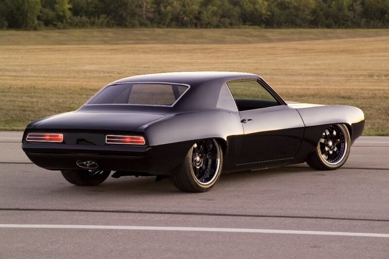 black classic muscle car