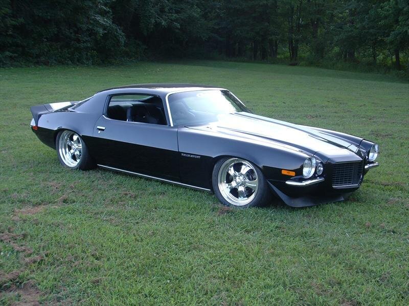 black classic muscle car