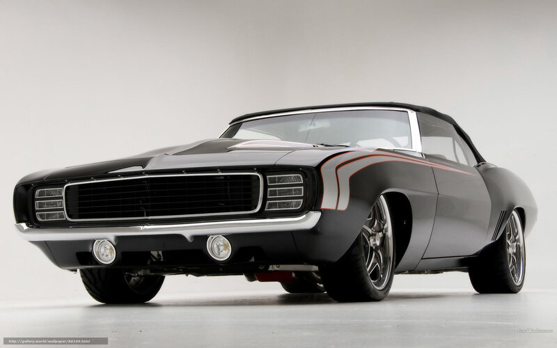 black classic muscle car