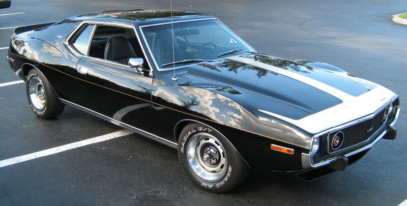 black classic muscle car