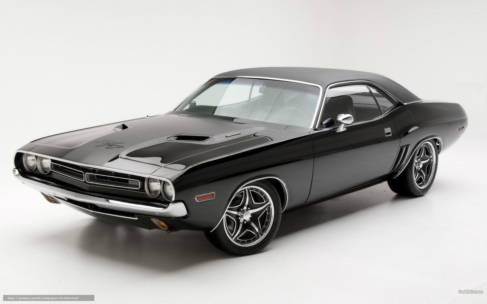 Black classic muscle car