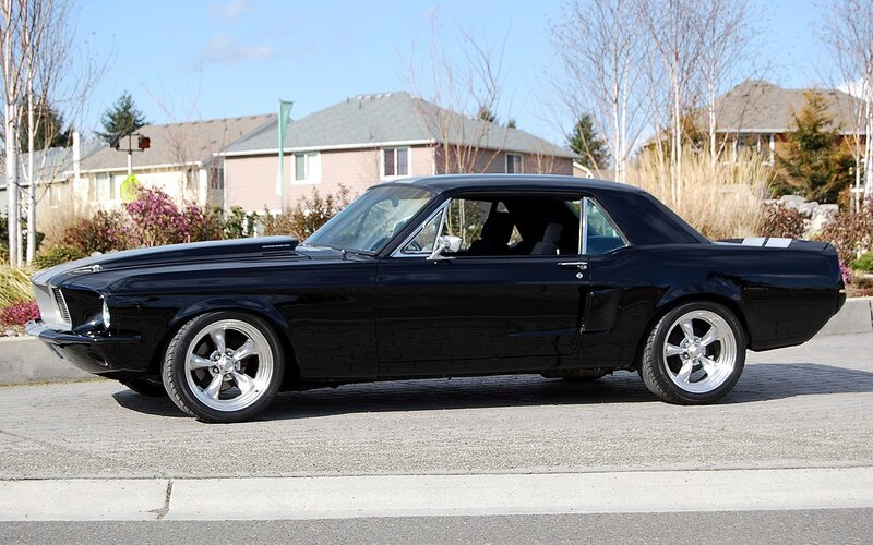 black classic muscle car