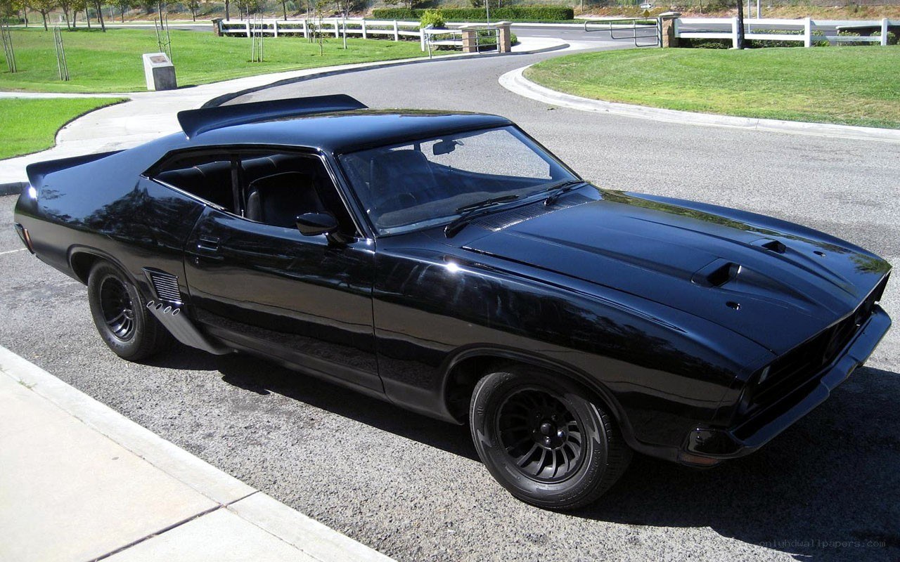 black classic muscle car