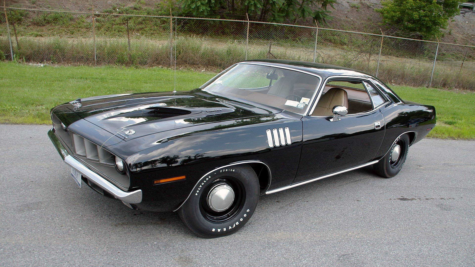 black classic muscle car